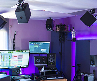 Adrian Ticker's Dolby Atmos studio, SC3070, SC205, SC204, TS108